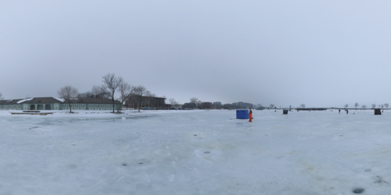 Ice Fishing on Monona Bay