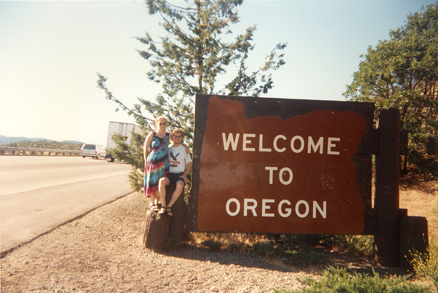 Crossing over into Oregon, leaving California for good
