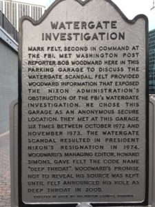 Deep Throat Parking Garage Historical Marker