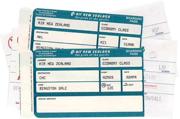 Boarding Passes for Four Flights