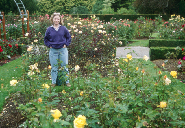 Laura at the Botanic Gardens, Christchurch