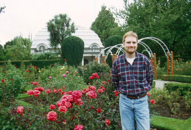 Dale at the Botanic Gardens, Christchurch