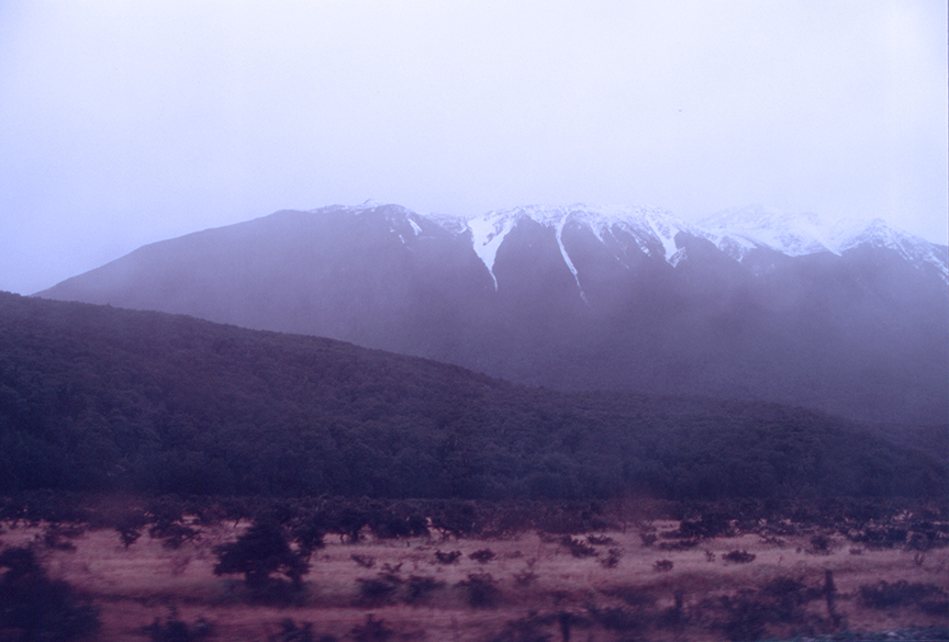 Diffuse view of the Southern Alps