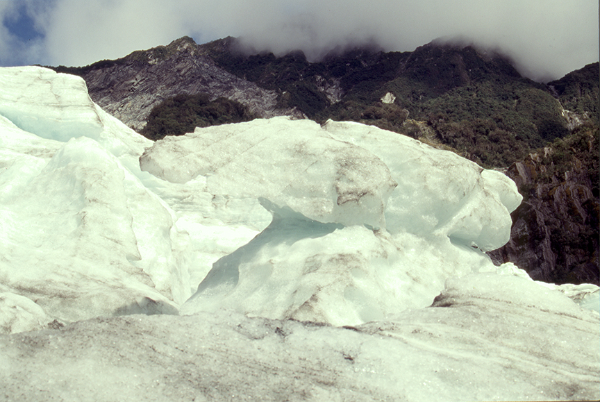 Ice with Alps in the background