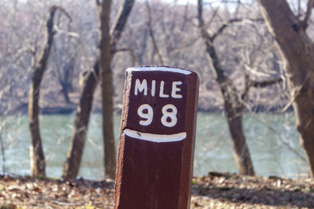 Mile Marker, The C&O Canal Towpath