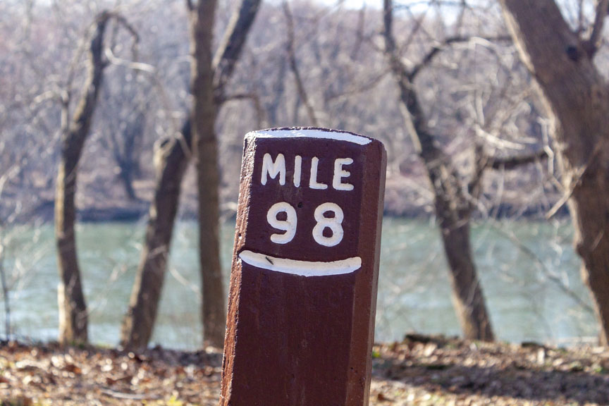 Mile Marker, The C&O Canal Towpath